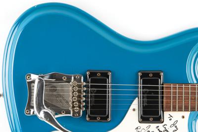 Lot #3434 Johnny Ramone's Signed and Rehearsal-Used Blue Mosrite Electric Guitar - Image 12