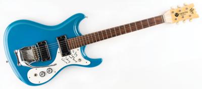 Lot #3434 Johnny Ramone's Signed and Rehearsal-Used Blue Mosrite Electric Guitar - Image 4