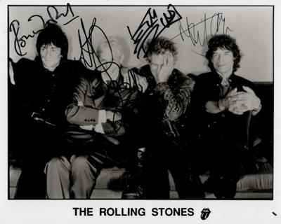 Lot #3070 Rolling Stones Signed Photograph