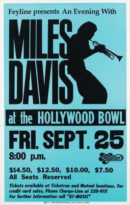 Lot #3117 Miles Davis 1981 Hollywood Bowl Concert Poster