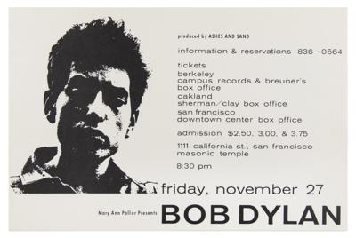 Lot #3042 Bob Dylan Extremely Rare 1964 San Francisco Concert Poster