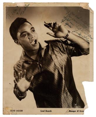 Lot #3160 Jackie Wilson Signed Photograph