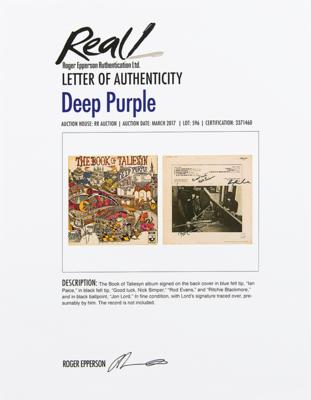 Lot #3277 Deep Purple Signed Album - Image 3