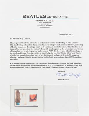 Lot #3029 John Lennon Signed Photograph - Image 6