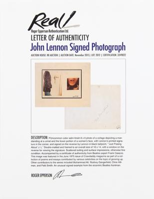 Lot #3029 John Lennon Signed Photograph - Image 7