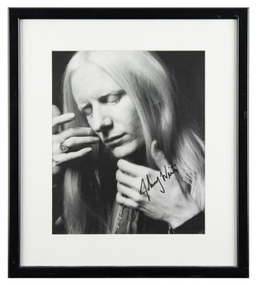 Lot #3329 Johnny Winter Signed Photograph - Image 2