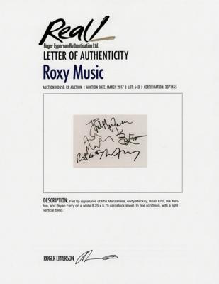 Lot #3309 Roxy Music Signatures - Image 2