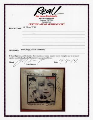 Lot #3455 U2 Signed 45 RPM Record - Image 2