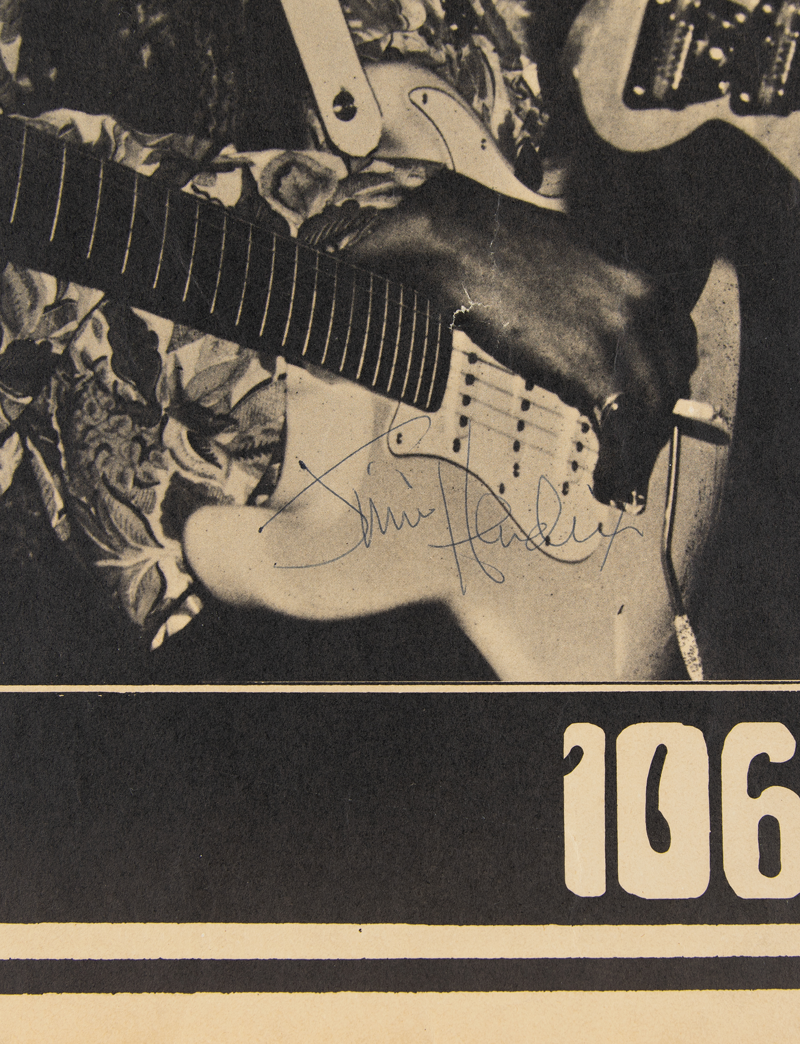Lot #3050 Jimi Hendrix Rare 1968 Signed Poster - Image 2