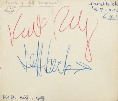 Lot #3231 Yardbirds: Jeff Beck and Keith Relf Signatures - Image 2