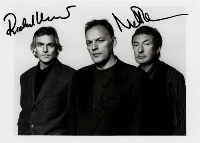 Lot #3110 Pink Floyd: Wright and Mason Signed Photograph