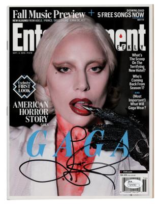 Lot #3667 Lady Gaga Signed Magazine