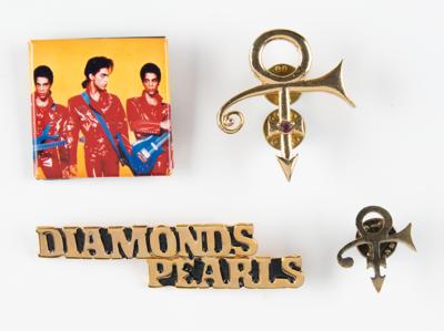 Lot #3601 Prince (4) Jewelry Samples for Diamonds and Pearls 1992 World Tour