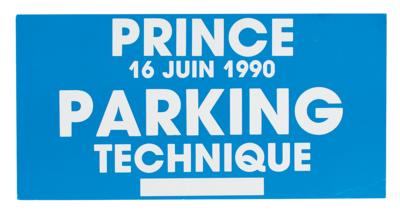 Lot #3603 Prince 1990 Nude Tour Security Shirt and Parking Pass - Image 1
