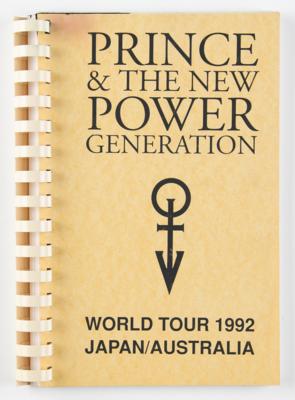 Lot #3613 Prince 1992 World Tour Book for