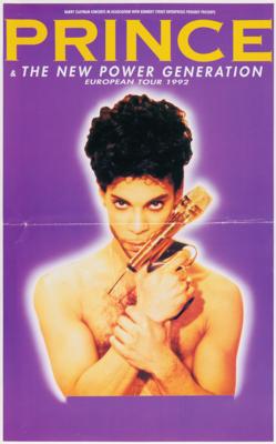 Lot #3620 Prince 1992 European Tour Poster - Image 1