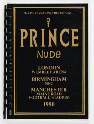 Lot #3630 Prince 1990 Nude UK Tour Book and Passes - Image 1