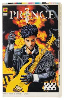 Lot #3566 Prince 1991 Comic Book Printer's Proof/Mock-up and International Versions - Image 1