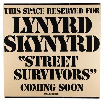 Lot #3248 Lynyrd Skynyrd Signed Oversized 'Street Survivors' Poster