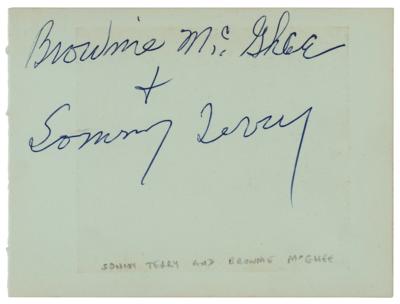 Lot #3137 Brownie McGhee and Sonny Terry Signatures