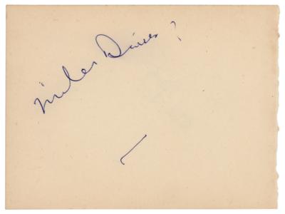 Lot #3130 Miles Davis Signature