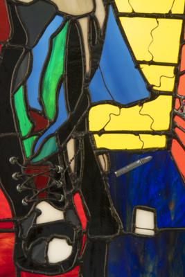 Lot #3432 Minor Threat Original Stained Glass Hanging Artwork by Andrew D Gore - Image 4