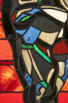 Lot #3432 Minor Threat Original Stained Glass Hanging Artwork by Andrew D Gore - Image 6