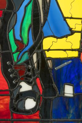 Lot #3432 Minor Threat Original Stained Glass Hanging Artwork by Andrew D Gore - Image 8