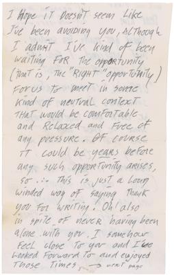 Lot #3098 Jerry Garcia Ultra-Rare Autograph Letter Signed with Sketch of Grateful Dead at Greek Theatre - Image 3