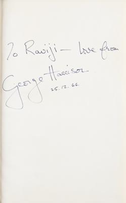 Lot #3000 Beatles: George Harrison (2) Signed Books to Ravi Shankar - Image 2