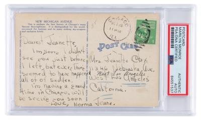 Lot #472 Marilyn Monroe Autograph Letter Signed (1944) as "Norma Jeane"