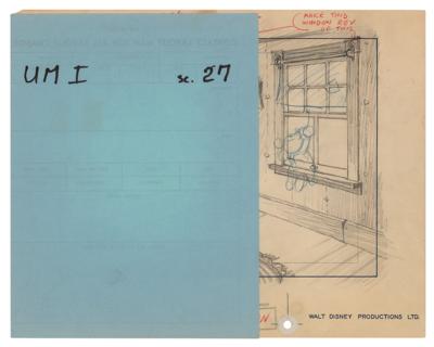 Lot #680 Baby Mickey and Baby Minnie Mouse production layout drawing from Mickey's Nightmare - Image 2