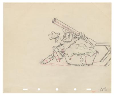 Lot #826 Mickey Mouse production drawing from Mickey's Parrot - Image 1