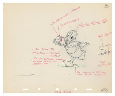 Lot #847 Donald Duck production drawing from Honey Harvester - Image 1