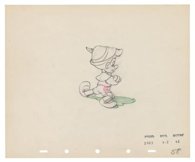 Lot #836 Pinocchio production drawing from