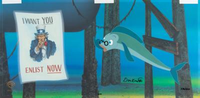 Lot #902 Don Knotts signed limited edition hand-painted cel for The Incredible Mr. Limpet