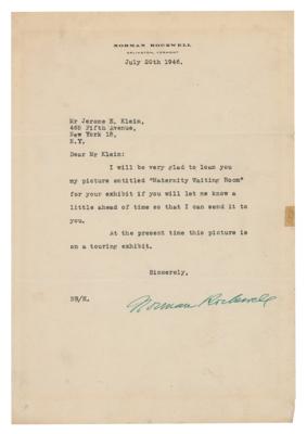 Lot #299 Norman Rockwell Typed Letter Signed - Image 1
