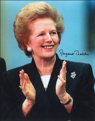 Lot #186 Margaret Thatcher Signed Photograph