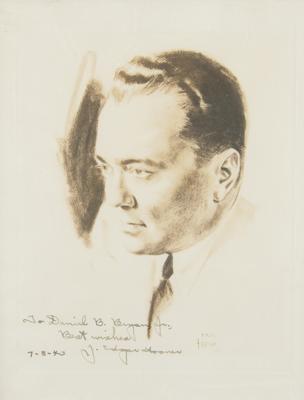 Lot #148 J. Edgar Hoover Signed Photograph