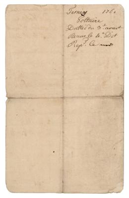 Lot #333 Voltaire Autograph Letter Signed - Image 2