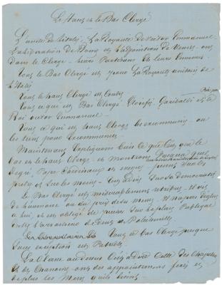 Lot #313 Alexandre Dumas, pere Autograph Manuscript Signed