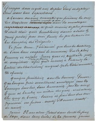 Lot #312 Alexandre Dumas, pere (2) Handwritten Manuscripts - Image 3