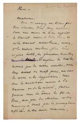 Lot #317 Victor Hugo Autograph Letter Signed