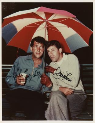 Lot #573 Dean Martin and Jerry Lewis Signed