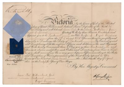 Lot #177 Queen Victoria Document Signed (1862)