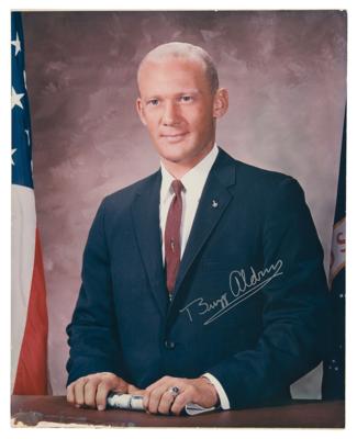 Lot #235 Buzz Aldrin Oversized Signed Photograph