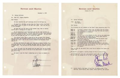 Lot #604 Rowan and Martin (2) Documents Signed for TV Script Rewrites - Image 1