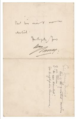 Lot #360 Bram Stoker and Henry Irving Handwritten Letter Signed - Image 2