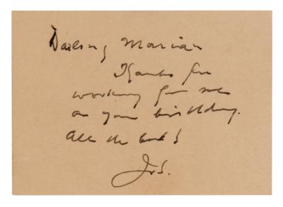 Lot #627 Josef von Sternberg Autograph Note Signed to Marian Marsh - Image 1