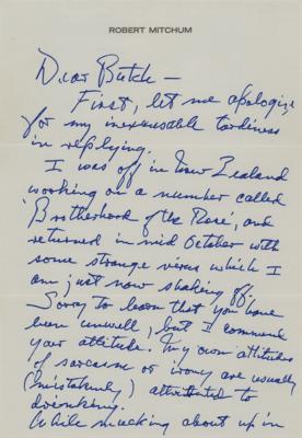 Lot #580 Robert Mitchum Autograph Letter Signed